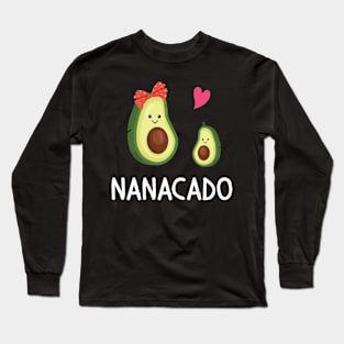 Nanacado Avocados Dance Happy Grandma Grandson Granddaughter Long Sleeve T-Shirt